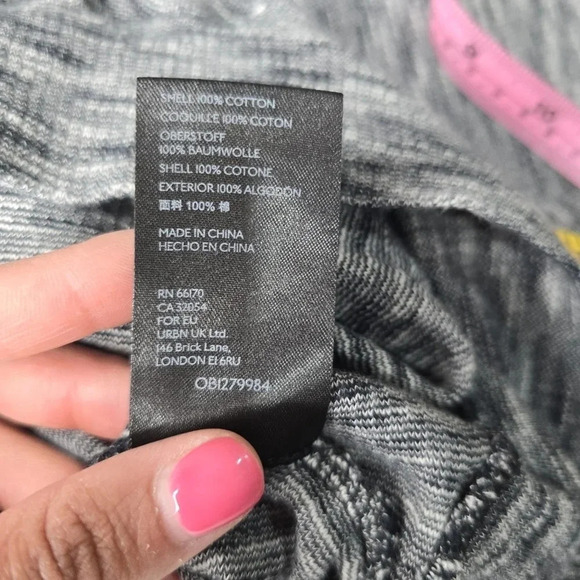 By Anthropology Sweater Size Small Long Dolman Sleeve Heather Gray Cotton - Picture 6 of 6